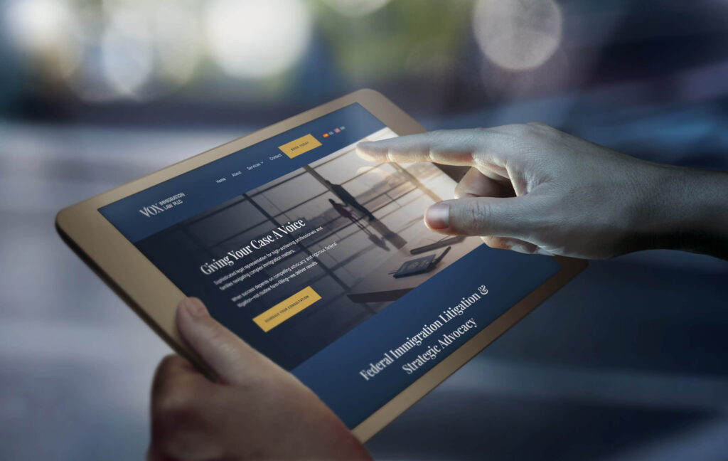Diseño Web Responsivo Ingles y Español Firma de Abogados de Inmigracion