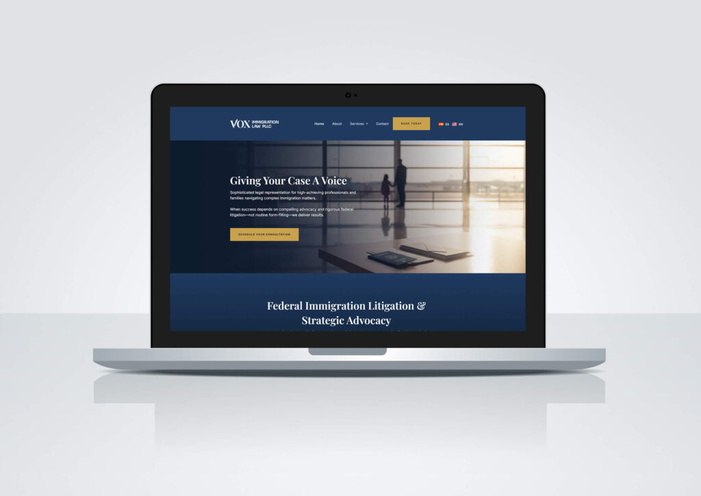 Mockup Website Law Firm laptop