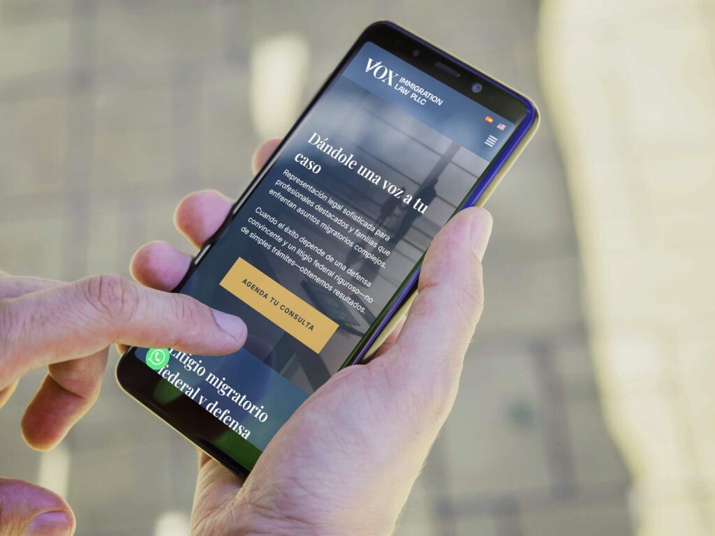 Mockup Website Law Firm phone