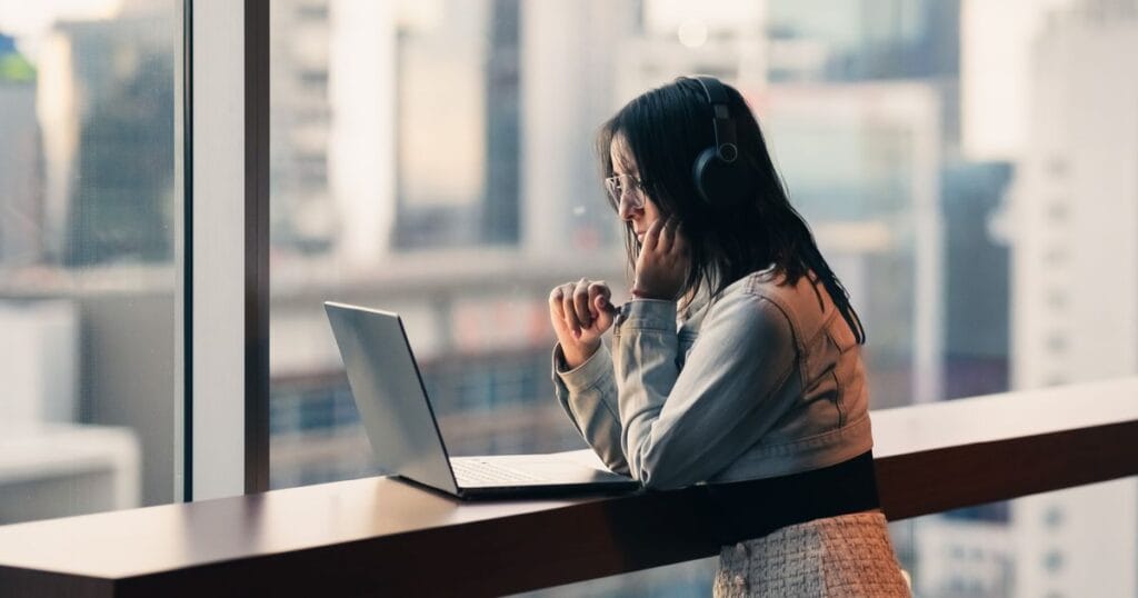 professional web designer Atlanta GA working on a business website